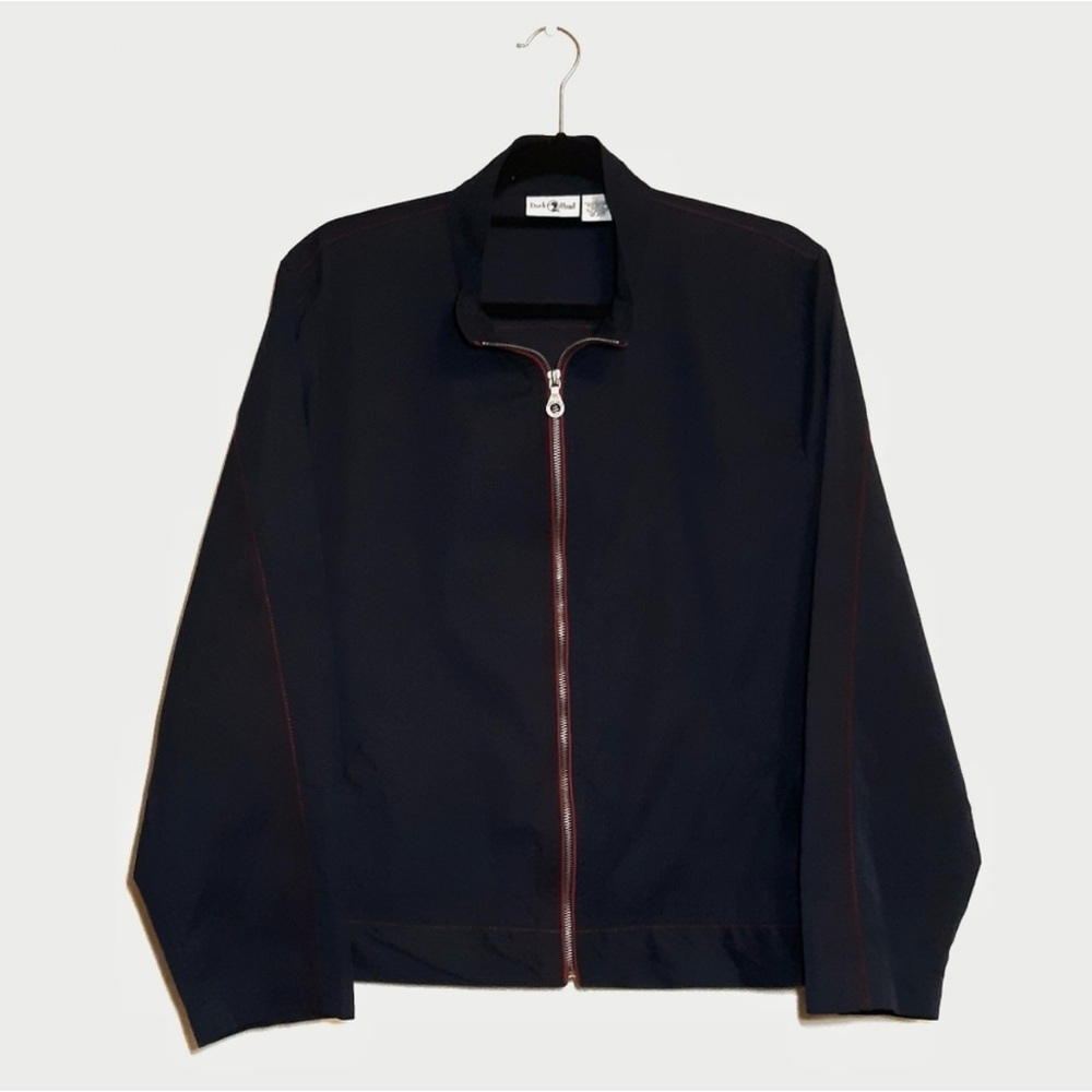 Duck Head Black Lightweight Shirt Jacket with Stand-Up Collar